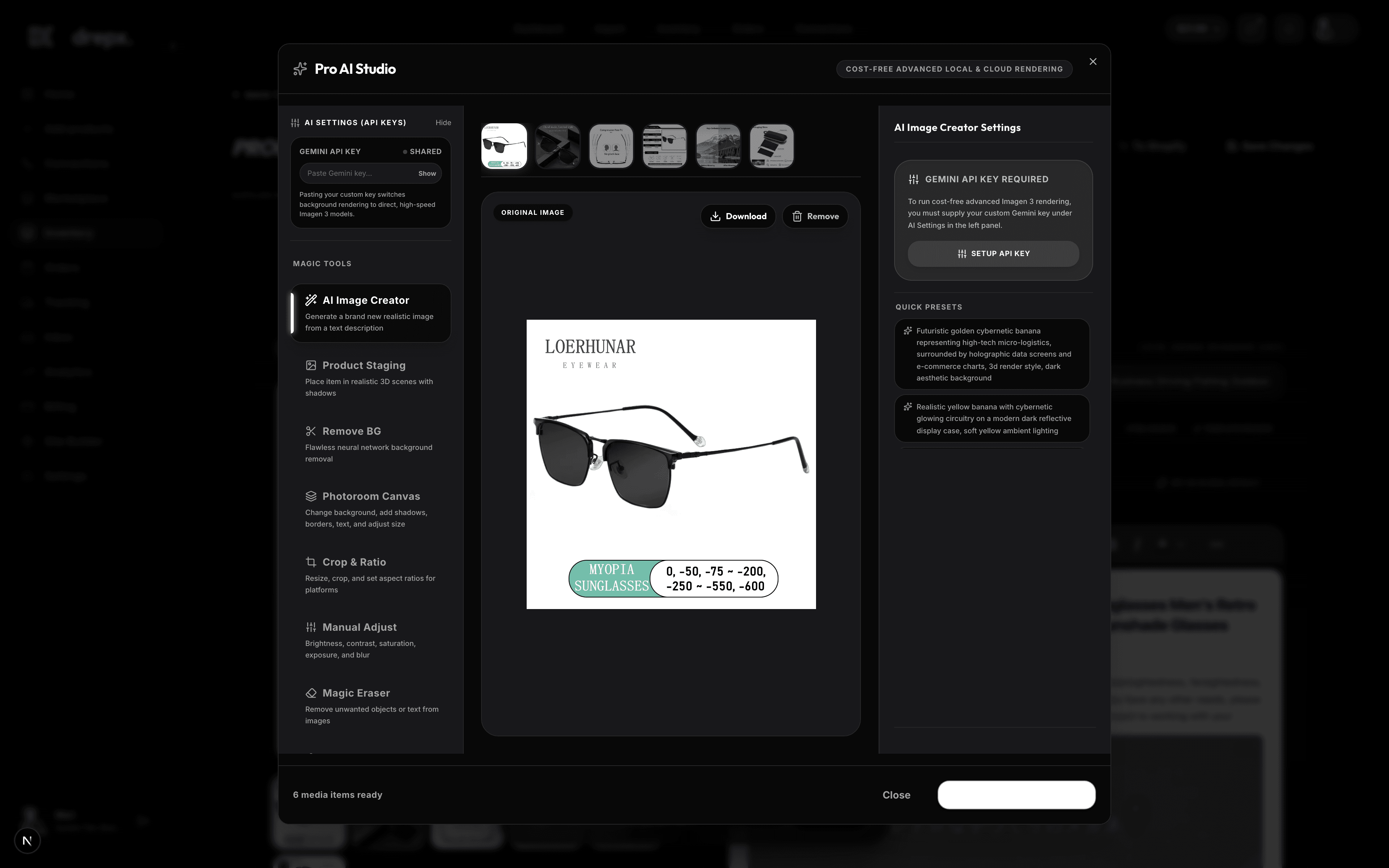 AI Studio generating layouts and mapping products dynamically