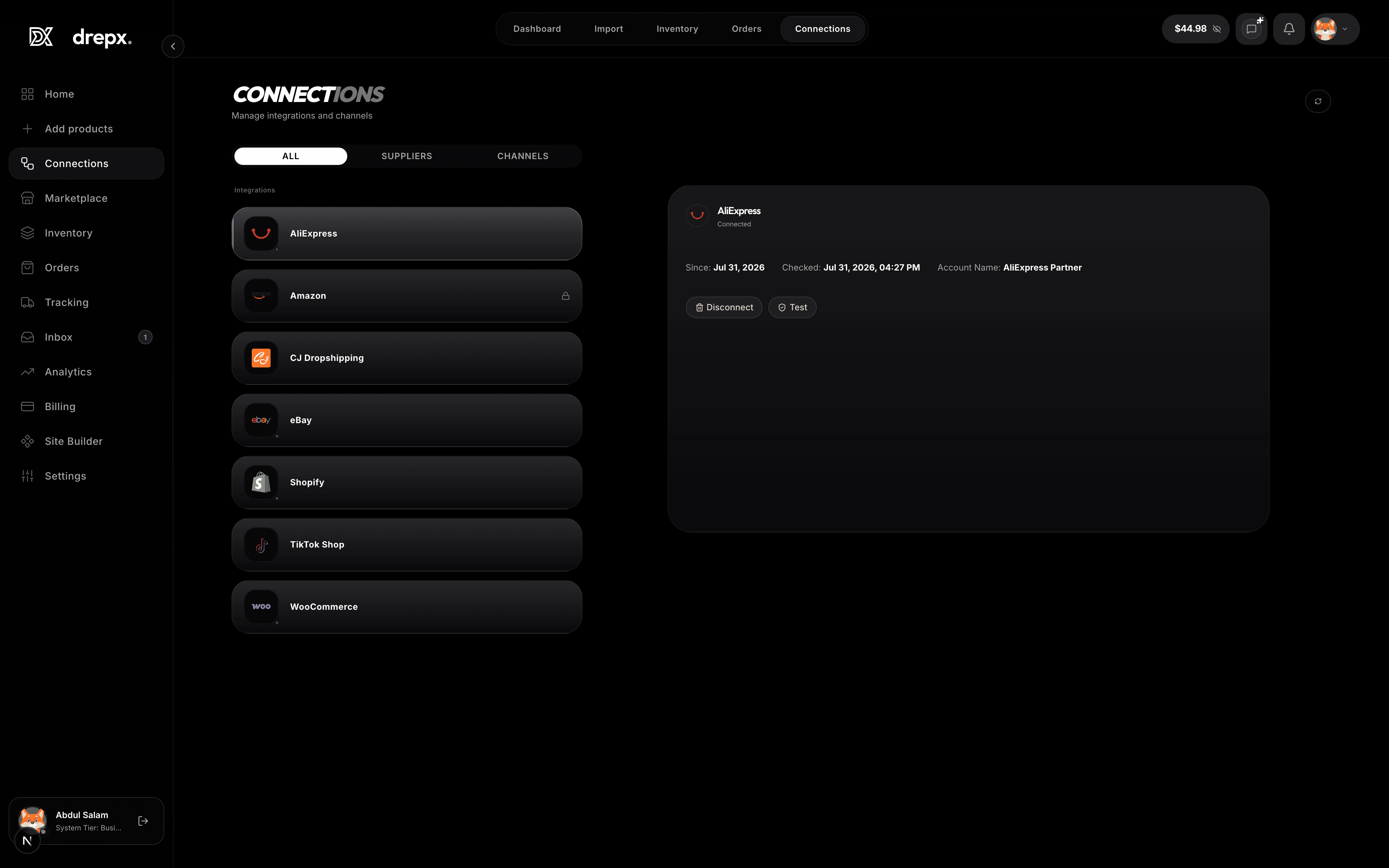Venduna Logistics and sync mesh resolving order tracking automatically